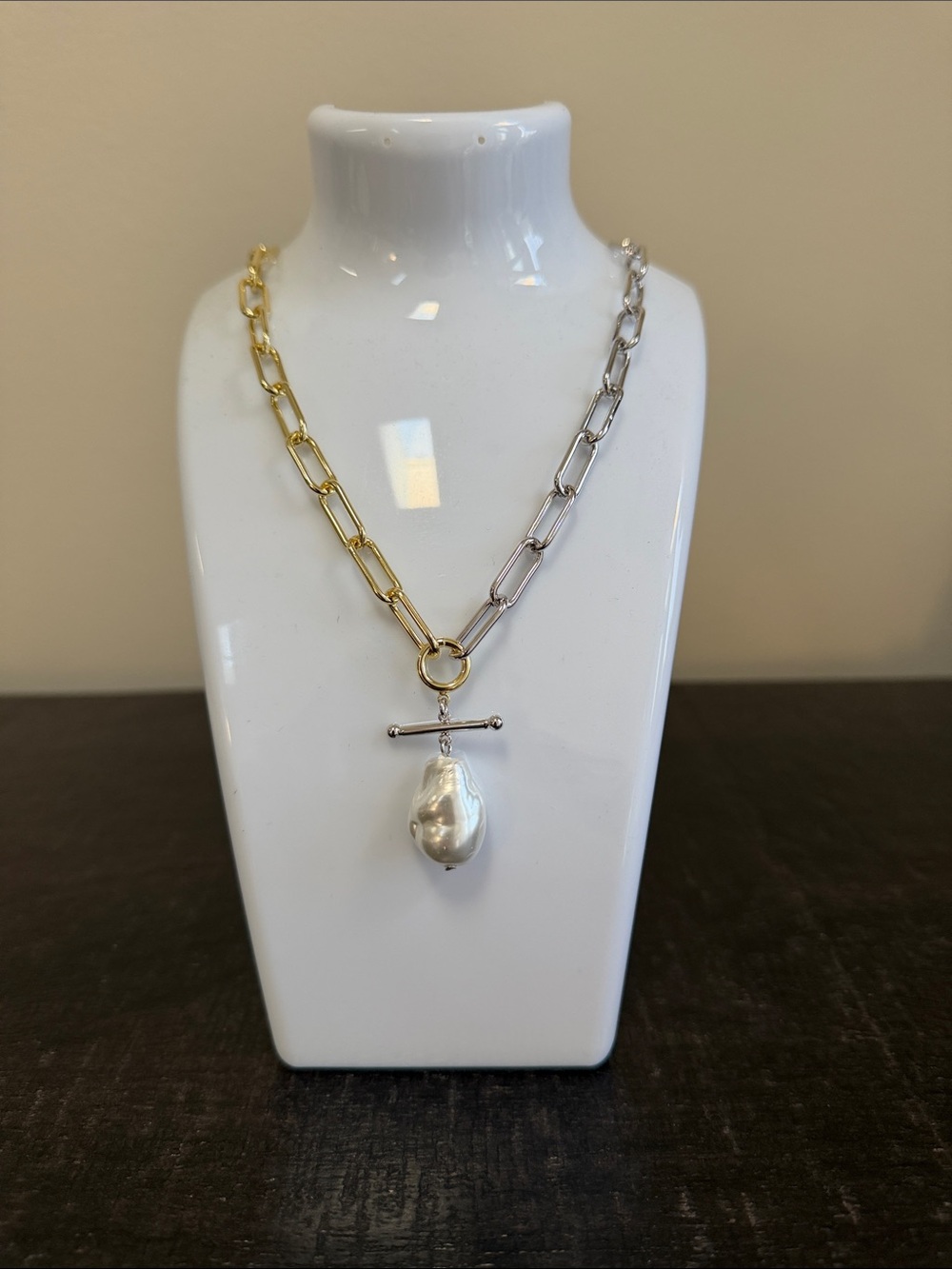 Uncommon James Mixed Metal Pearl Necklace